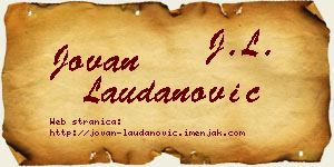 Jovan Laudanović vizit kartica